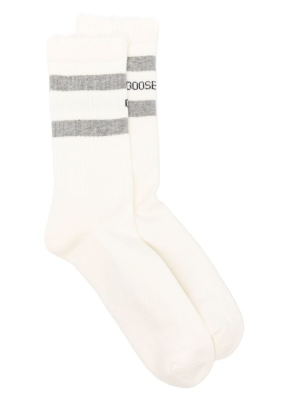 GOLDEN GOOSE CALZINI BIANCO/GRIGIO