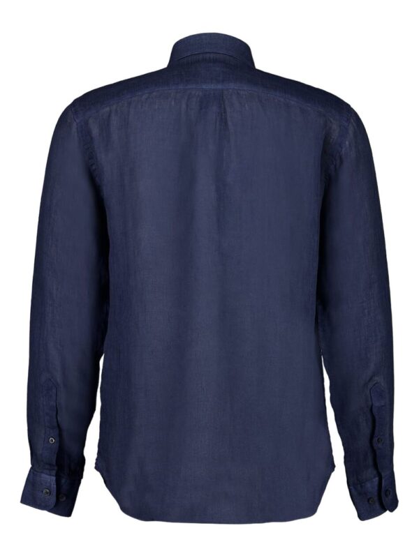 120% LINO CAMICIA BLU
