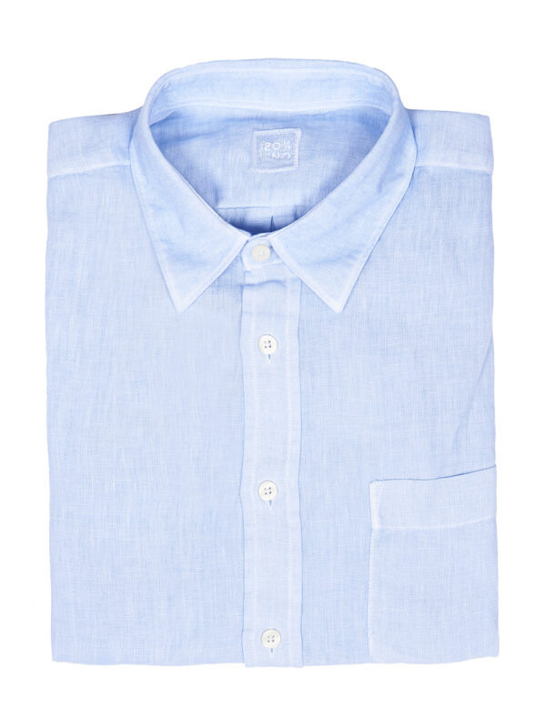 120% LINO CAMICIA AZZURRO