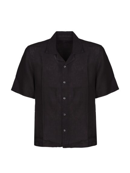 120% LINO CAMICIA NERA
