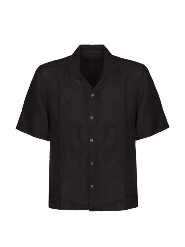 120% LINO CAMICIA NERO