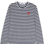 COMME DES GARCONS PLAY T-SHIRT BLU