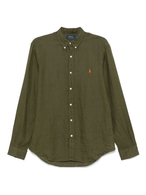 POLO RALPH LAUREN CAMICIA VERDE OLIVA