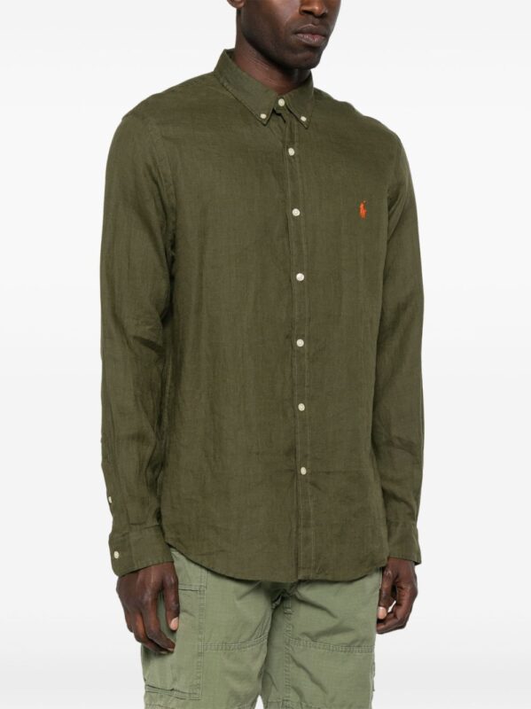 POLO RALPH LAUREN CAMICIA VERDE OLIVA