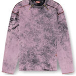 DIESEL MAGLIA LILLA/NERO