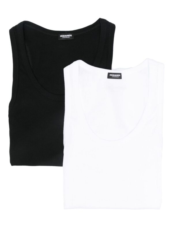 DSQUARED2 CANOTTA NERO/BIANCO